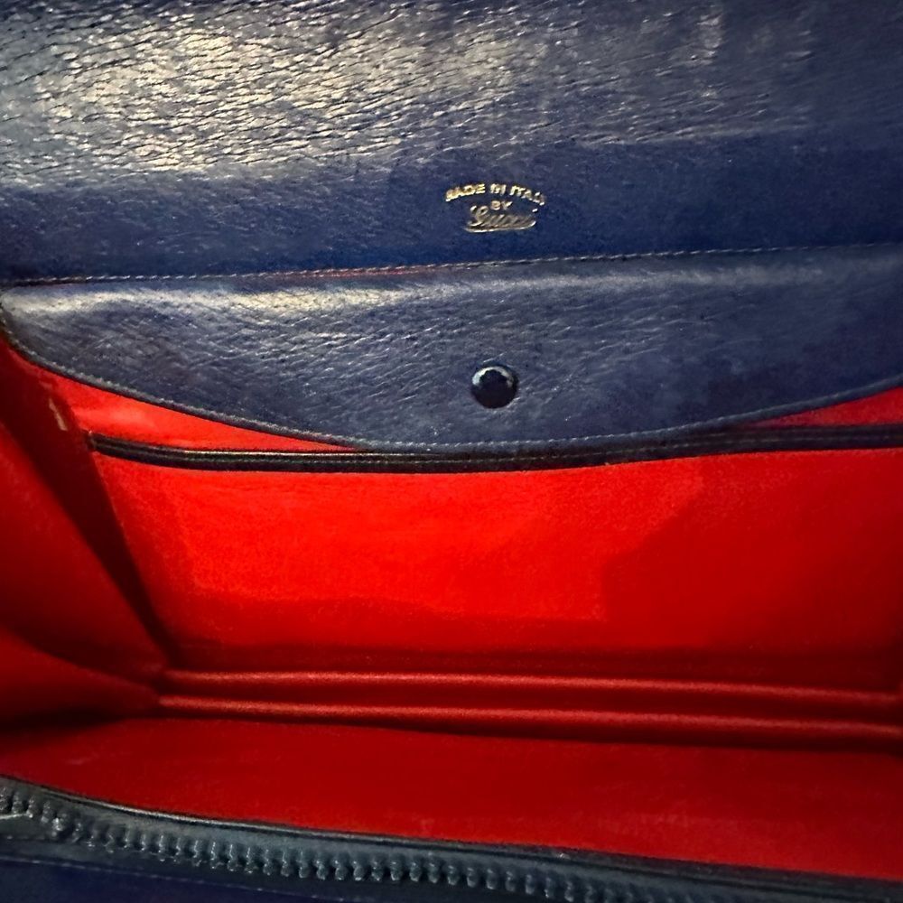 Gucci Blue Satchel with Gold Hardware - Picture 8 of 10